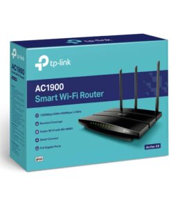 TP-Link AC1900 Smart WiFi Router (Archer A9) - High Speed MU-MIMO Wireless Router, Dual Band, Gigabit, VPN Server, Beamforming, Smart Connect, Works with Alexa, Black AC1900, Dual-Band 35 51OO9KyWpL