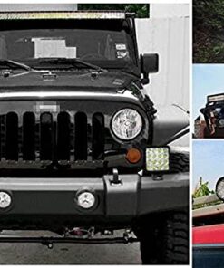 YITAMOTOR 4 Inch LED Light Bar 2PC 48W Square LED Pod Light Flood Light Off Road Light LED Fog Light Truck Light Driving Light Boat Light Pickup SUV ATV UTV Waterproof, 2 Year Warranty 21 51OQ7A6QEpS