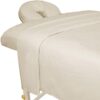 ForPro Premium Flannel 3-Piece Massage Sheet Set for Massage Tables, Includes Flat Sheet, Fitted Sheet and Fitted Face Rest Cover, Natural