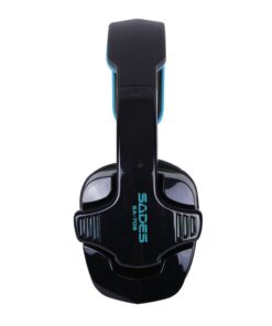 SADES SA-708 Professional 3.5mm Stereo Headset Headband PC Notebook Pro Gaming Headphone - Black/Blue 9 51OXnYxxsL