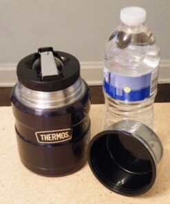 THERMOS Stainless King Vacuum-Insulated Food Jar with Spoon, 16 Ounce, Midnight Blue Red 50 51OeoUGiibL