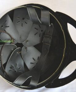 SA International Black Antique Plated Medieval Viking Mask Helmet with Liner & Strap 23 51Oixv2ccPL 1