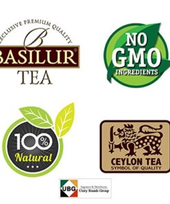 Basilur | Green Tea Variety Pack | Single Origin Pure Ceylon Green Tea | Garden Fresh & Antioxidant Rich | 25 Ct String & Tag Teabags | Pack of 6 9 51OlhdZssVL