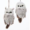 Kurt Adler 1 Set 2 Assorted Brown And White Owl Ornaments,white, grey 24 51OmzSsY8oL