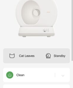 Meowant Self-Cleaning Cat Litter Box, Intelligent Radar Safety Protection Automatic Cat Littler Box for Multiple Cats, Large Capacity/Isolation Odor/APP Control Smart Cat Litter Box with Mat & Liner Gray 36 51OplNPlNeL