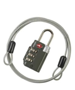 TSA-Accepted Luggage Locks with TravelSentry: 3-Dial Combination Lock + 48" Coated Steel Cable, the Smartest Safety Lock on the Market - Grey One Size 10 51OwEqcOkfL