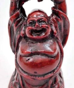 JapanBargain 3578, Set of 6 Buddha Statues Laughing Buddha Lucky Buddha Happy Buddha Gods Figures Fengshui Decoration, Rosewood Color 30 51P768M0BsL