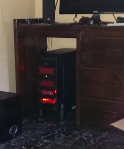 Kantek Mobile CPU Stand with Adjustable Width and Locking Casters, 16-Inch Wide x 7-Inch Deep x 4.8-Inch High (CS200B),Black 38 51P934SNGRL