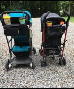 Ethan & Emma Universal Stroller Organizer - Elevate Your Experience w/Insulated Cup Holders, Diaper Storage, Secure Straps, Detachable Bag, Pockets for Phone, Keys, Toys. Smart Parenting Black 45 51PD6i8EU3L