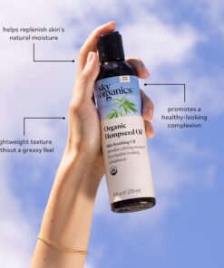 Sky Organics Organic Hemp Seed Oil for Face, 100% Pure & Cold-Pressed USDA Certified Organic to Nourish, Soothe & Strengthen, 8 fl. Oz. 16 51PFNDWWyL