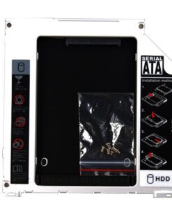 ZXUY Hard Drive SATA 2nd HDD Caddy Tray for Unibody 9.5mm Laptop CD/DVD-ROM Drive Slot (Replacement Only for SSD and HDD) 35 51PK K2kxL