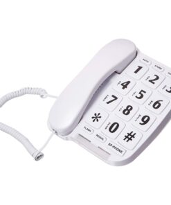 Big Button Phone for Elderly - Amplified Corded Phone for Hearing Impaired Aid Landline Telephones with Speakerphone for Seniors Elderly Phone for Low Vision Home Phones with Large Key(White) 13 51PWQHbwihL