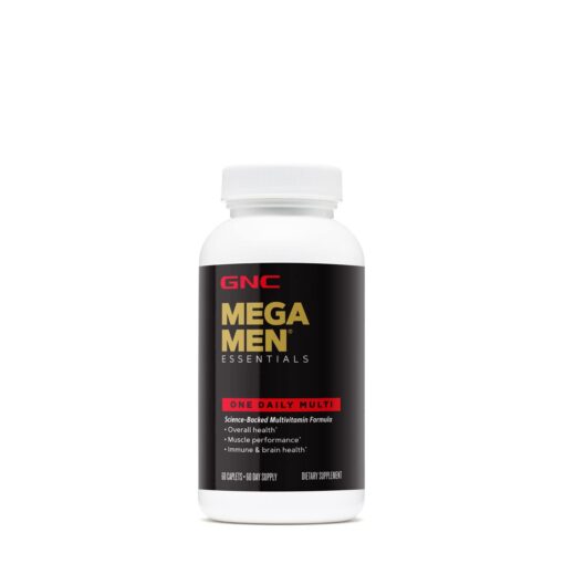 GNC Mega Men Essentials One Daily Multivitamin | Supports Overall Health and Muscle Performance | 60 Count 60 Count (Pack of 1)