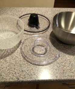 OXO Good Grips Stainless Steel Salad Spinner, 6.34 Qt. 46 51Pf83kDhL