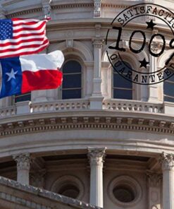 Texas Flag with a Bonus Car Sticker - Embroidered Star, Tough, Long Lasting Nylon Built for Outdoor Use, UV Protected and Sewn Using Quadruple Lock Stitching on Fly End 4x6 ft 17 51PfehDatIL