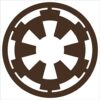 SoCoolDesign Galactic Symbol for The Empire Car Window Vinyl Decal Sticker 4" Wide (White)