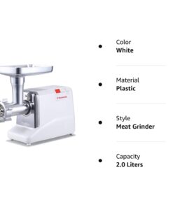 Sunmile SM-G50 ETL Electric Meat Grinder - Max 1.3 HP 1000W Heavy Duty Meat Mincer Sausage Grinder - Metal Gears, Reverse, Circuit Breaker, Stainless Steel Cutting Blade and Plates, 1 Sausage Stuffs 18 51Pk1KBidhL