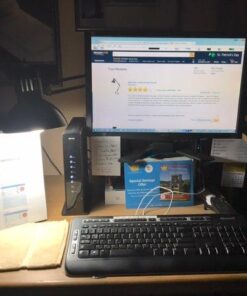 Globe Electric 56963 32" Multi-Joint Desk Lamp with Metal Clamp, Black, LED Bulb Included, On/Off Rotary Switch on Shade, Partially Adjustable Swing Arm, Home Essentials, Reading Light, Office Décor 31.5 inches 33 51Plk2S0FL