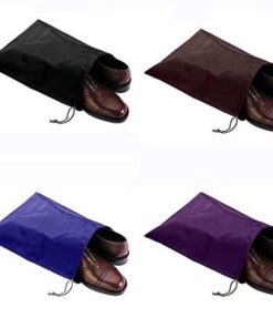 Alternative view of HugeSaving 4 PCS Travel Shoe Bags, Nylon Waterproof Drawstring Shoes Bag Multicolor Shoe Storage Bags for Carrying