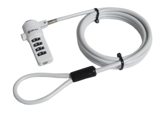 Sendt White Notebook/Laptop Combination Lock Security Cable