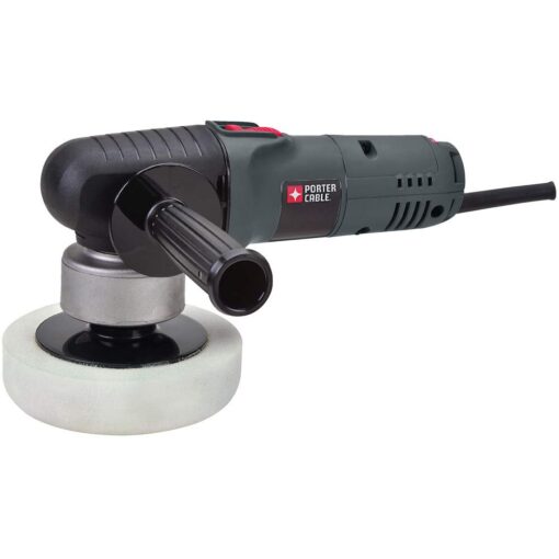 PORTER-CABLE Polisher, 6 Inch, 4.5 Amp, Speed Dial 2,500-6,800 OPM, 5” Counter Balance (7424XP),Gray Polisher Only