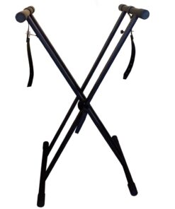 RockJam Xfinity Heavy-Duty, Double-X, Pre-Assembled, Infinitely Adjustable Piano Keyboard Stand with Locking Straps 36 51PxijhjhNL