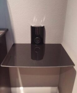 Mount-It! TV Shelf | Single Floating Component Shelf for Cable Box, Playstation, DVD Player, and Xbox | Tempered Glass Material, 22 Lbs Capacity (Black) 1 Shelf 28 51Q2ntJil3L