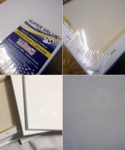 U.S. Art Supply 8 x 10 inch Stretched Canvas Super Value 10-Pack - Triple Primed Professional Artist Quality White Blank 5/8" Profile, 100% Cotton, Heavy-Weight Gesso - Acrylic Pouring, Oil Painting 8" x 10" 39 51Q8aoNb aL