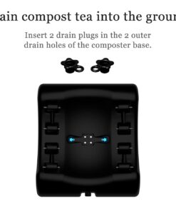 The Most Beautiful Composter in The World in Black, Made in America, Food Safe, BPA and Rust Free, No Assembly Required, Envirocycle Composting Tumbler Bin and Compost Tea Maker … 35 US Gallon 30 51QDAzkgZ L