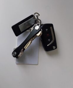 KEYSMART Key Holder for Keychain Key Ring - Compact Key Organizer Key Chain Key Case, Minimalist Pocket-Sized EDC Keychain, Loop Piece for Car Fobs, Expandable (up to 14 Keys, Black) 41 51QEFYBZ3oL