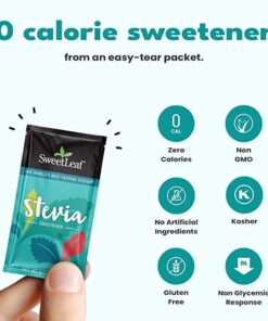 SweetLeaf Stevia Packets - Zero Calorie Stevia Powder, No Bitter Aftertaste, Sugar Substitute for Keto Coffee, Nothing Artificial, Non-GMO Stevia Sweetener Packets, 70 Count Natural 70 Count (Pack of 1) 23 51QSLRXQtcL