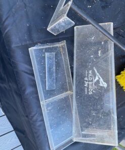 Wild Birds of Joy Window Bird Feeder with 4 Super Strong Suction Cups & Sliding Seed Tray, Large, Clear Acrylic, Easy Clean, Outdoor Bird Feeders, Outside View Up Close of Finch, Cardinal and Blue Jay 36 51QXDQMJuL