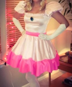 Disguise Women's Nintendo Super Mario Bros.Princess Peach Adult Costume Accessory Kit One Size Gold/Red/Green/White 31 51QXdWn0ifL