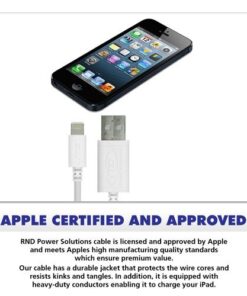 Alternative view of RNDs Lightning to USB 6ft Cable for Apple iPhone and iPad (Pro, Air, Mini) [Apple MFi Certified] (6 feet/1.8M/White) White