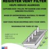 Washable Electrostatic Register Vent Air & Dust Filters