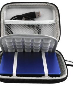 Lacdo Hard Drive Carrying Case for Seagate Portable Expansion Seagate Backup Plus Slim One Touch 1TB 2TB 3TB 4TB 5TB Portable External Hard Drive USB 3.0 2.5 Inch HDD EVA Shockproof Travel Bag, Black 57 51QogYKXVxL