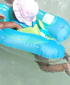 Free Swimming Baby Inflatable Baby Swim Float with Sun Canopy Size Improved Infant Pool Floaties Swimming Pool Toys for The Age of 3-72 Months(Blue, L) Blue Large 20 51QqsobOMPL