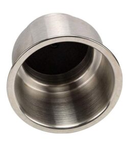 Cup Holder Insert, 2 Pack Stainless Steel Cup Drink Holders, Brushed Bottle Holders with Drain for Marine Boat, Yacht, Truck, RV, Seat 11 51QtFFxmiRL