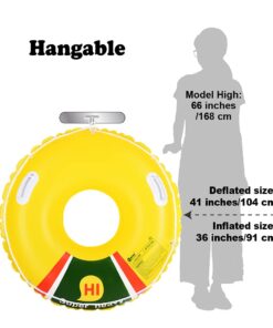 Inflatable Pool Floats, Swimming Pool Float for Adults and Kids, 41 Inches Swimming Ring with Handler for Beach, Heavy Duty Inflatable River Tube Raft, Water Float 13 51QvNfsG7fL