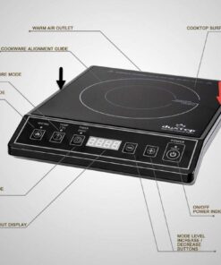 Duxtop 1800W Portable Induction Cooktop Countertop Burner, Black 9100MC/BT-M20B 35 51R dmICGCL