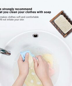 Magift Piece Home Bathroom Soap Case, Sink Deck Bathtub Shower Dish, Rectangular, Hand Craft, Natural Wooden Holder for Sponges, Scrubber, 2 Count(Pack of 1), Brown 2 Pack Brown 31 51R63Vry1XL