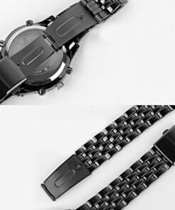 VIGOROSO Men's LED Analog Digital Date Week Sports Outdoor Steel Blue Dial Watch Black&Blue 25 51RCXiTYs9L 1