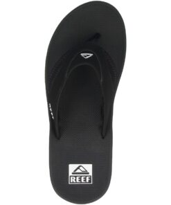 Reef Men's Fanning Flip-Flop 7 Black/Silver 6 51RHFqTVrS 2