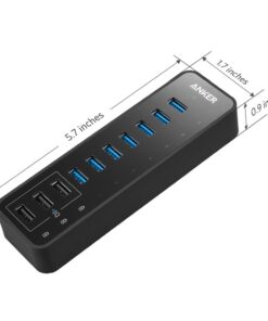 Anker 10 Port 60W Data Hub with 7 USB 3.0 Ports and 3 PowerIQ Charging Ports for MacBook, Mac Pro/Mini, iMac, XPS, Surface Pro, iPhone 7, 6s Plus, iPad Air 2, Galaxy Series, Mobile HDD, and More 25 51RKueMuZPL