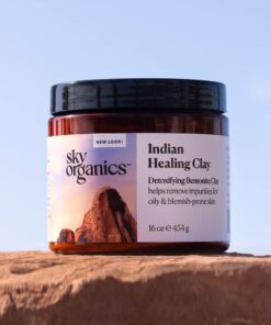 Sky Organics Indian Healing Clay with Detoxifying Bentonite Clay for Face, 100% Pure to Detoxify, Purify & Cleanse, 16 Oz. 1 Pound (Pack of 1) 28 51RPBLDudpL 2
