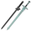 Armory Replicas™ - Titan Attack Kirito's Dark Repulser Elucidator Sword Set - Stainless Steel, Vibrant Colors, Exclusive Combos for Sword Art Online Anime Enthusiasts Black and Aqua with Black Handle - Sword Set 18 51RPdcYH6IS