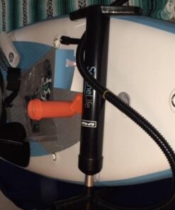 SereneLife Inflatable Stand Up Paddle Board (6 Inches Thick) with Premium SUP Accessories & Carry Bag | Wide Stance, Bottom Fin for Paddling, Surf Control, Non-Slip Deck | Youth & Adult Standing Boat Marine Blue 57 51RQwH7dGL