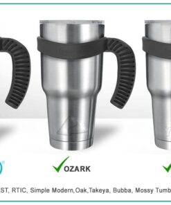 CHILLOUT LIFE Handle for YETI Cup 30 oz - Ozark Trail 30 oz Tumblers, Comfortable Replacement Handle for 30 oz YETI Tumbler & More (Black Handle Only) 30 oz - 1 Pack Black 21 51RSkt4DufL 1