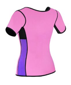 NonEcho Women Sauna Body Shaper Sweat Suit Sleeve Spa Cami Hot Neoprene Slimming Workout Vest Waist Trainer Top Pink2 X-Large 15 51RTJfjuoXL
