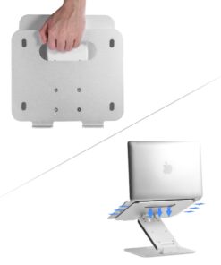 SKYZONAL Aluminum Notebook Desktop Stand Height Adjustable Laptop Stand for Computer PC Notebook MacBook Ipad 15 51RZy5ojksL